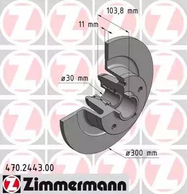 Zimmermann 470.2443.00 - Bremžu diski adetalas.lv