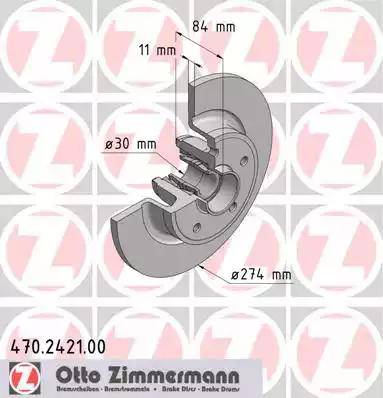 Zimmermann 470.2421.00 - Bremžu diski adetalas.lv