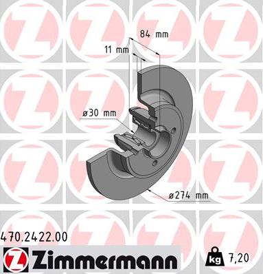 Zimmermann 470.2422.00 - Bremžu diski adetalas.lv