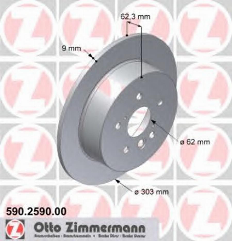 Zimmermann 590.2590.00 - Bremžu diski adetalas.lv