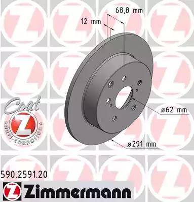 Zimmermann 590.2591.20 - Bremžu diski adetalas.lv