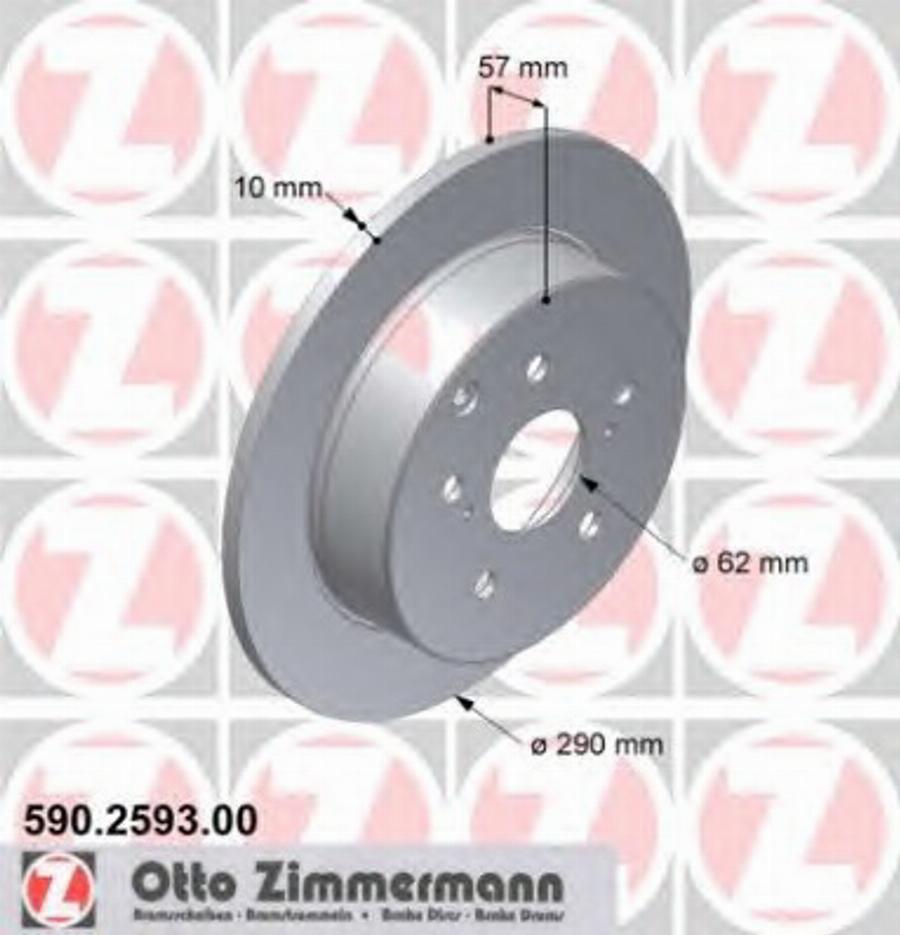 Zimmermann 590.2593.00 - Bremžu diski adetalas.lv