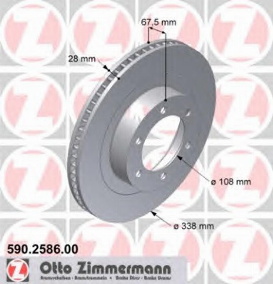 Zimmermann 590.2586.00 - Bremžu diski adetalas.lv