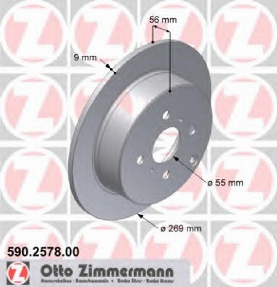 Zimmermann 590.2578.00 - Bremžu diski adetalas.lv