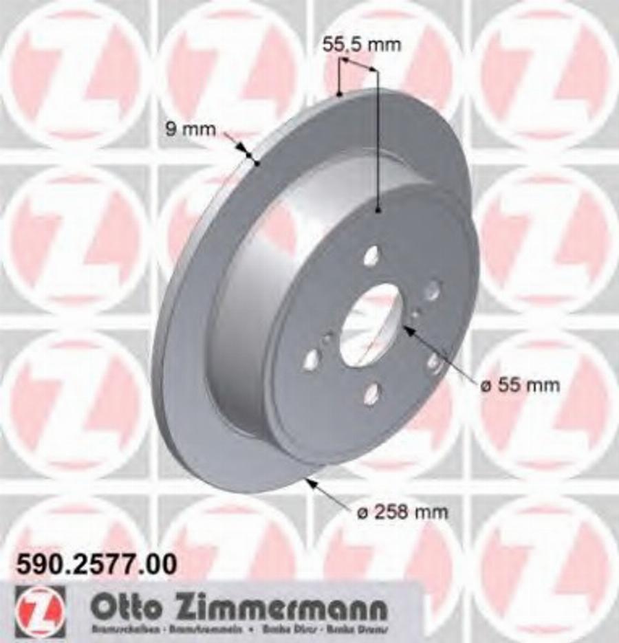 Zimmermann 590.2577.00 - Bremžu diski adetalas.lv