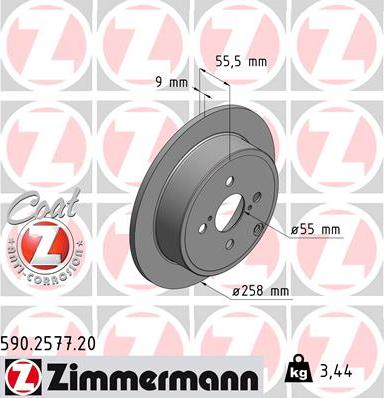 Zimmermann 590.2577.20 - Bremžu diski adetalas.lv