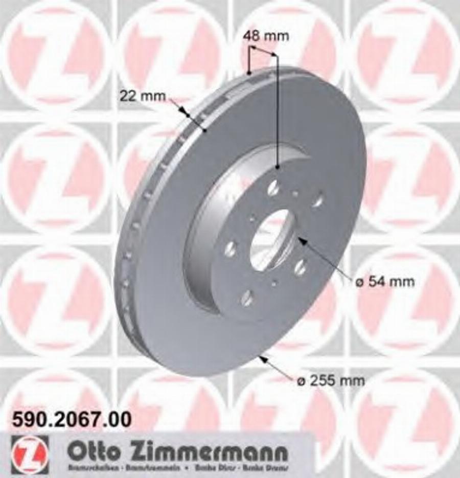 Zimmermann 590206700 - Bremžu diski adetalas.lv