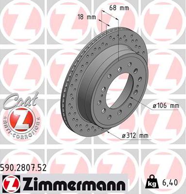 Zimmermann 590.2807.52 - Bremžu diski adetalas.lv