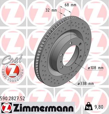 Zimmermann 590.2827.52 - Bremžu diski adetalas.lv