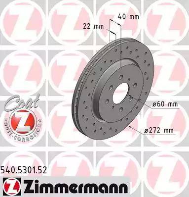 Zimmermann 540.5301.52 - Bremžu diski adetalas.lv