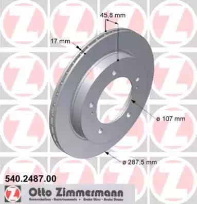 Zimmermann 540.2487.00 - Bremžu diski adetalas.lv