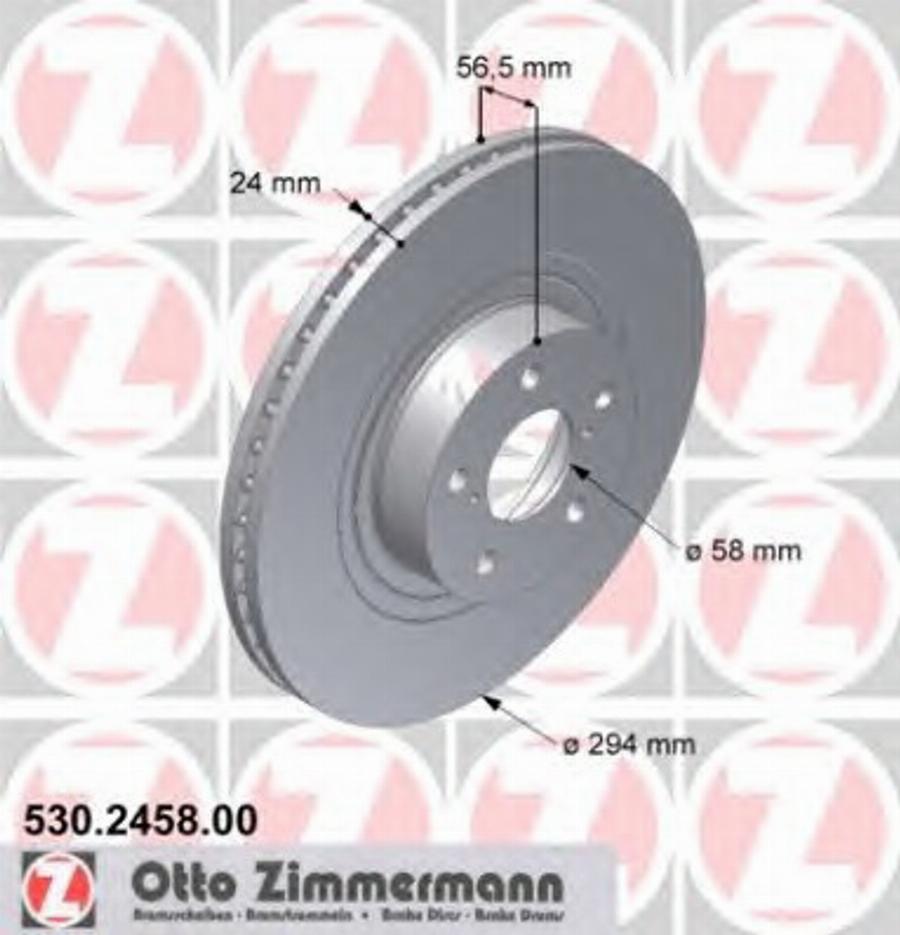 Zimmermann 530 2458 00 - Bremžu diski adetalas.lv