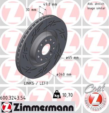 Zimmermann 600.3243.54 - Bremžu diski adetalas.lv