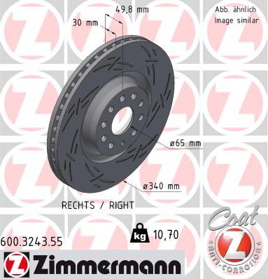 Zimmermann 600.3243.55 - Bremžu diski adetalas.lv