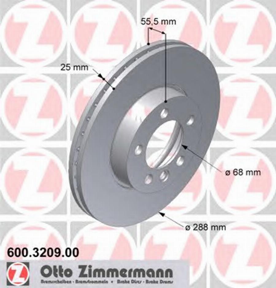 Zimmermann 600 3209 00 - Bremžu diski adetalas.lv