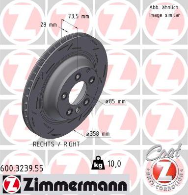 Zimmermann 600.3239.55 - Bremžu diski adetalas.lv