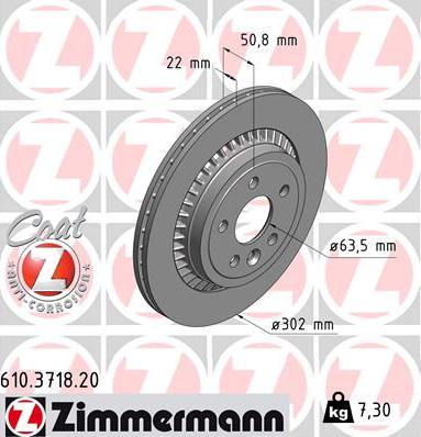 Zimmermann 610.3718.20 - Bremžu diski adetalas.lv