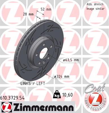 Zimmermann 610.3729.54 - Bremžu diski adetalas.lv