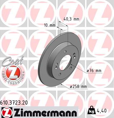 Zimmermann 610.3723.20 - Bremžu diski adetalas.lv