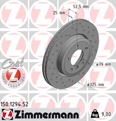 Zimmermann 150.1294.52 - Bremžu diski adetalas.lv