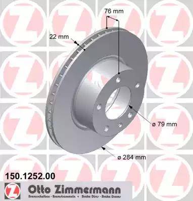 Zimmermann 150.1252.00 - Bremžu diski adetalas.lv