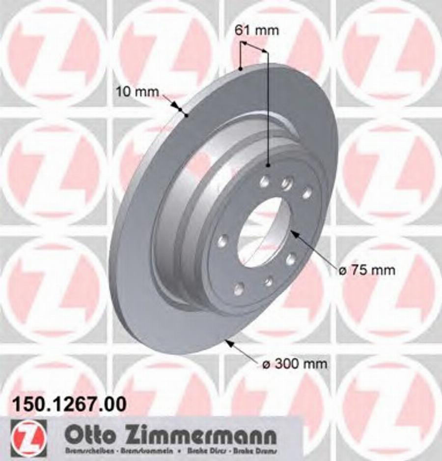 Zimmermann 150 1267 00 - Bremžu diski adetalas.lv