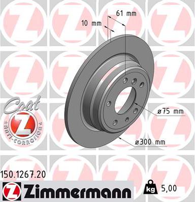 Zimmermann 150.1267.20 - Bremžu diski adetalas.lv