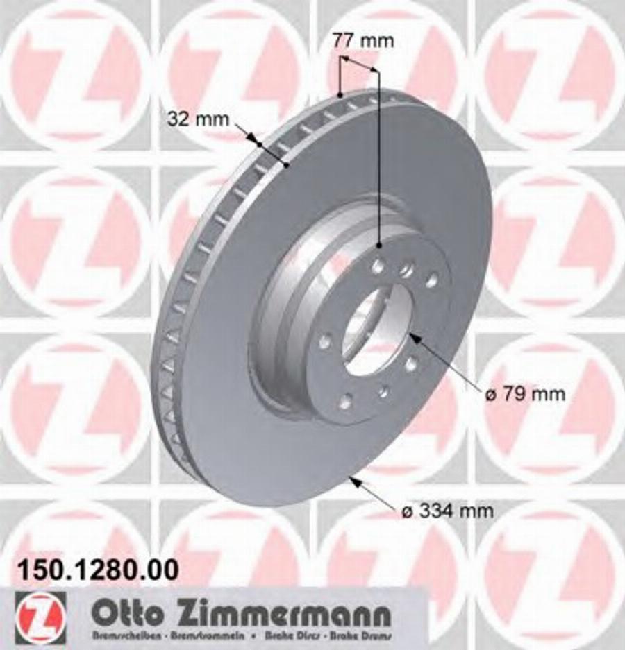 Zimmermann 150 1280 00 - Bremžu diski adetalas.lv