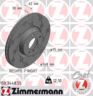 Zimmermann 150.3448.55 - Bremžu diski adetalas.lv