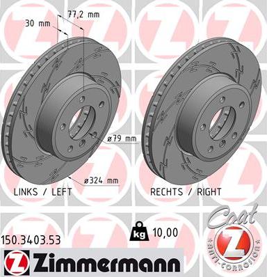 Zimmermann 150.3403.53 - Bremžu diski adetalas.lv