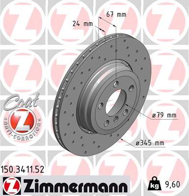 Zimmermann 150.3411.52 - Bremžu diski adetalas.lv