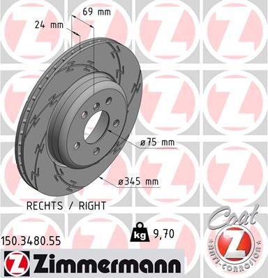 Zimmermann 150.3480.55 - Bremžu diski adetalas.lv