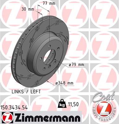 Zimmermann 150.3434.54 - Bremžu diski adetalas.lv