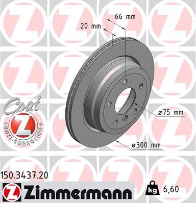 Zimmermann 150.3437.20 - Bremžu diski adetalas.lv