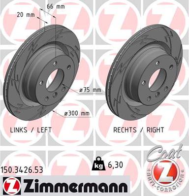 Zimmermann 150.3426.53 - Bremžu diski adetalas.lv