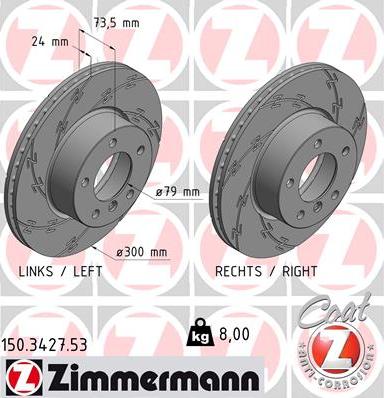 Zimmermann 150.3427.53 - Bremžu diski adetalas.lv