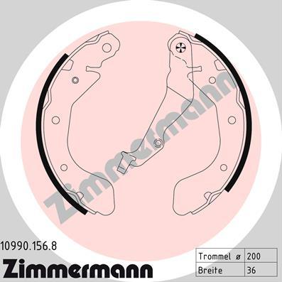 Zimmermann 10990.156.8 - Bremžu loku komplekts adetalas.lv