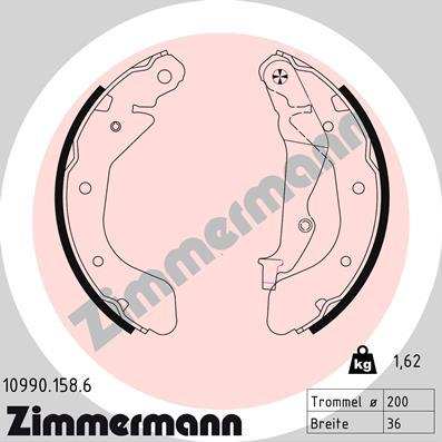 Zimmermann 10990.158.6 - Bremžu loku komplekts adetalas.lv