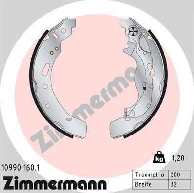 Zimmermann 10990.160.1 - Bremžu loku komplekts adetalas.lv