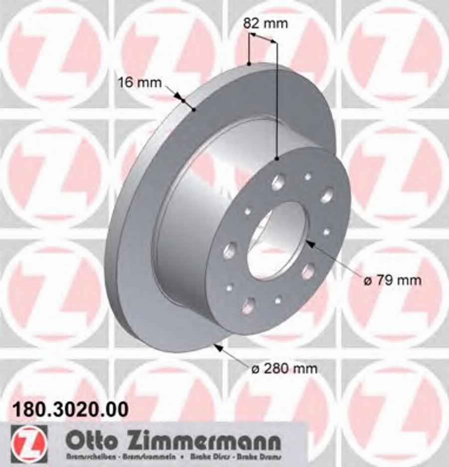 Zimmermann 180.3020.00 - Bremžu diski adetalas.lv