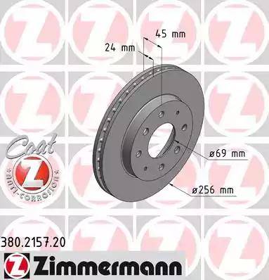 Zimmermann 380.2157.20 - Bremžu diski adetalas.lv