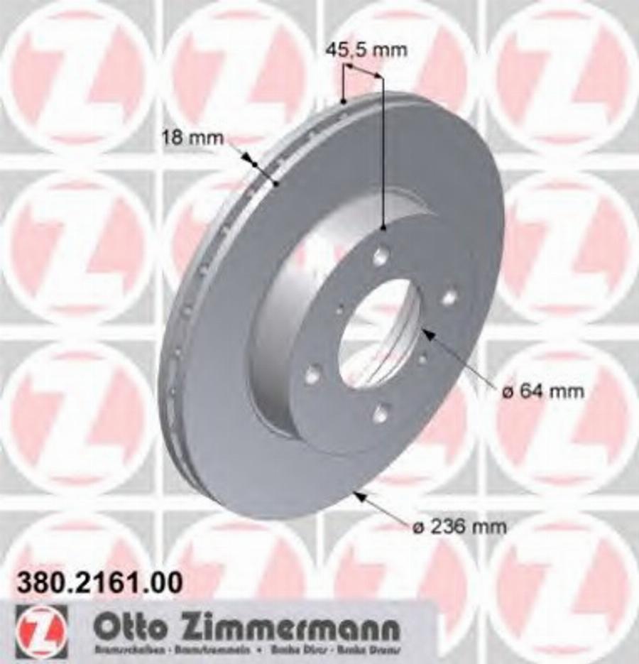 Zimmermann 380.2161.00 - Bremžu diski adetalas.lv