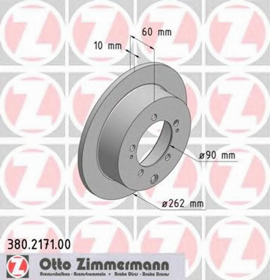 Zimmermann 380.2171.00 - Bremžu diski adetalas.lv