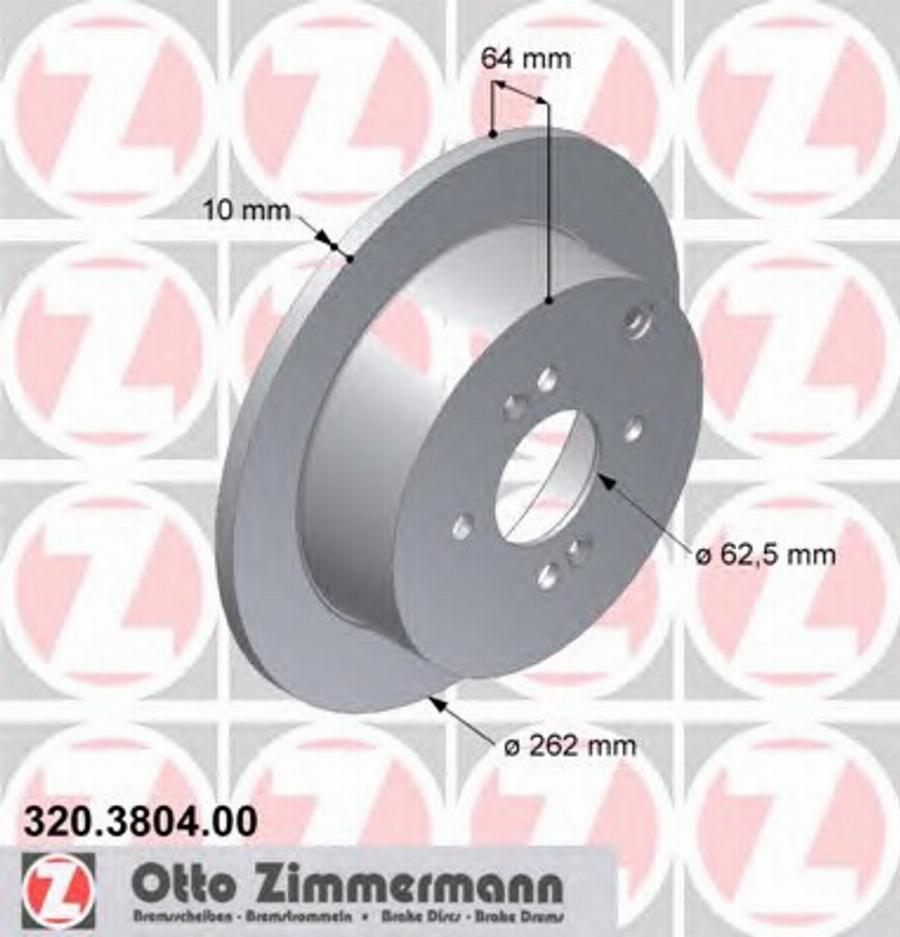 Zimmermann 320.3804.00 - Bremžu diski adetalas.lv