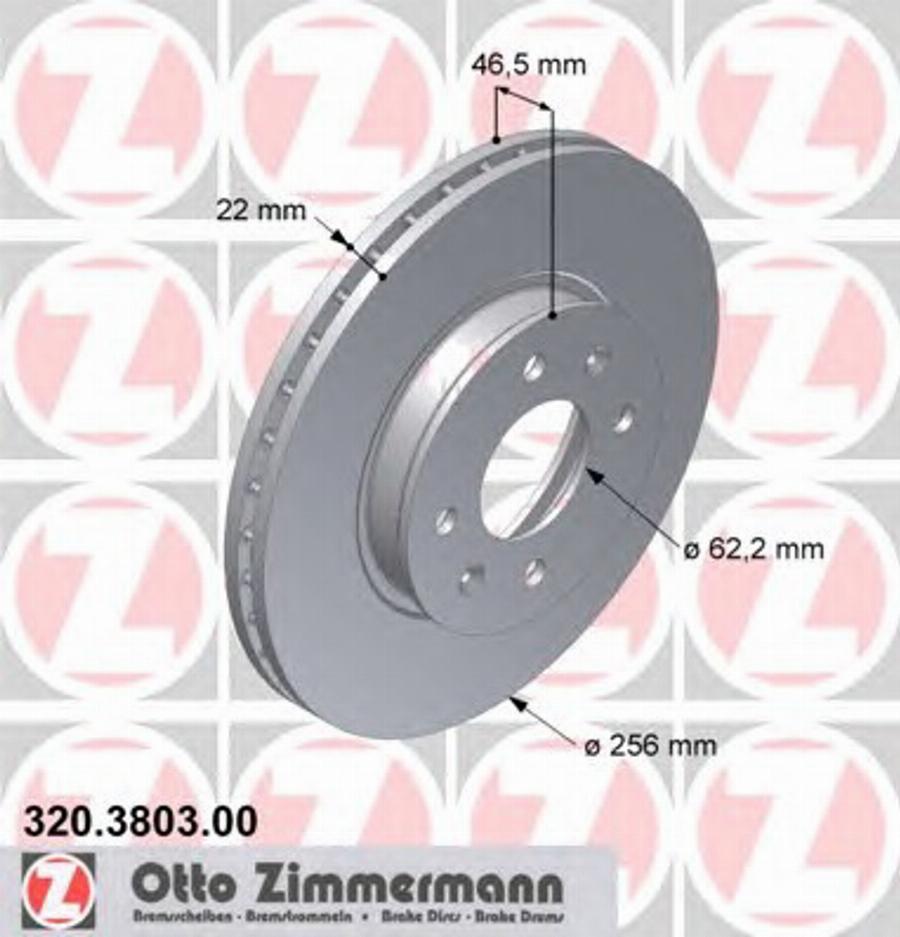 Zimmermann 320.3803.00 - Bremžu diski adetalas.lv