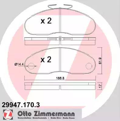 Zimmermann 29947.170.3 - Bremžu uzliku kompl., Disku bremzes adetalas.lv