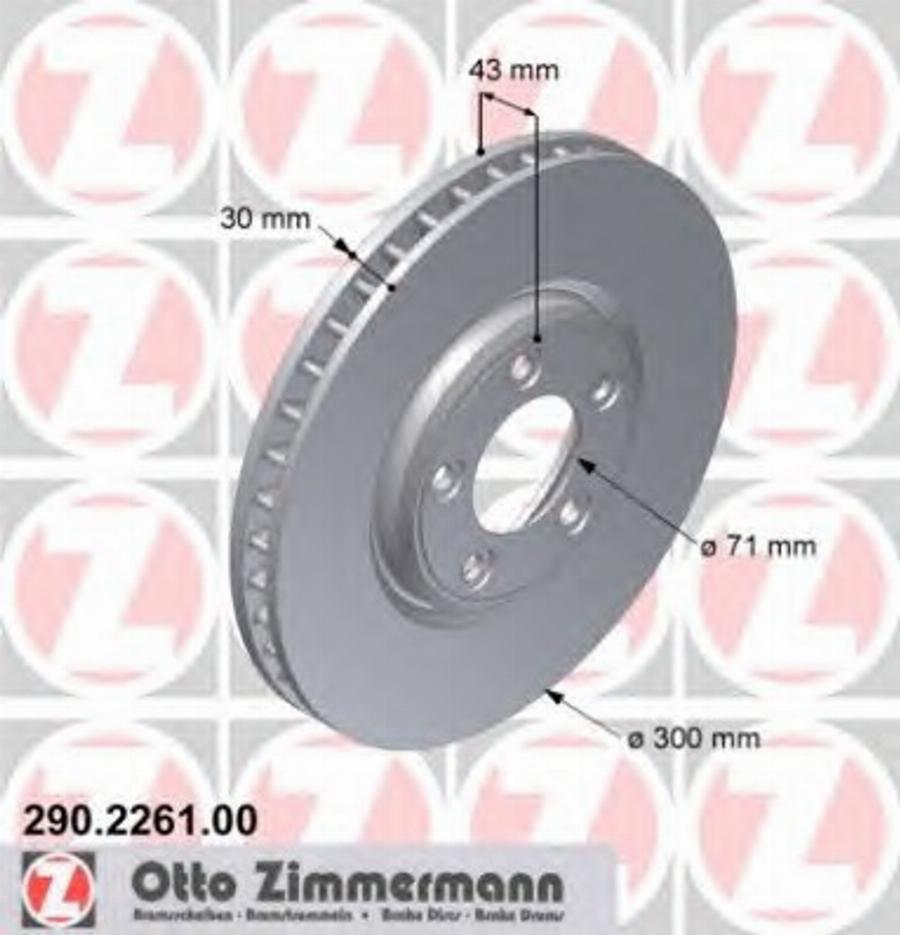 Zimmermann 290 2261 00 - Bremžu diski adetalas.lv