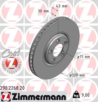 Zimmermann 290.2268.20 - Bremžu diski adetalas.lv