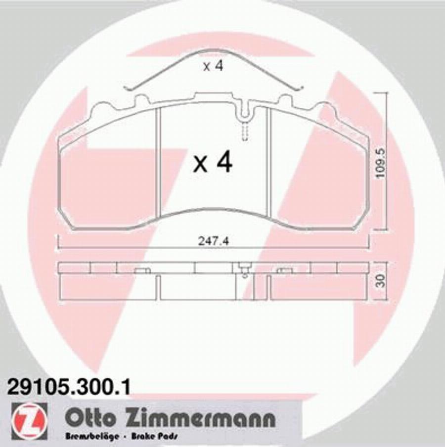 Zimmermann 291053001 - Bremžu uzliku kompl., Disku bremzes adetalas.lv