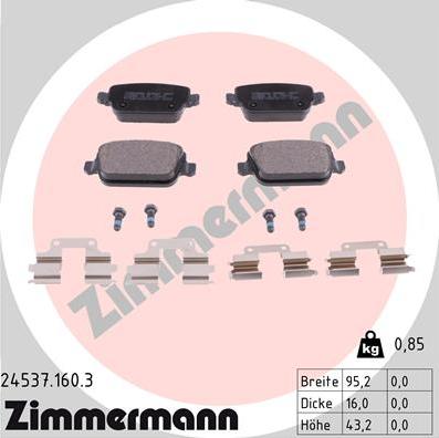 Zimmermann 24537.160.3 - Bremžu uzliku kompl., Disku bremzes adetalas.lv